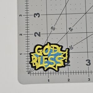 God Bless Iron On Patch Embroidered Applique Patches Sew on